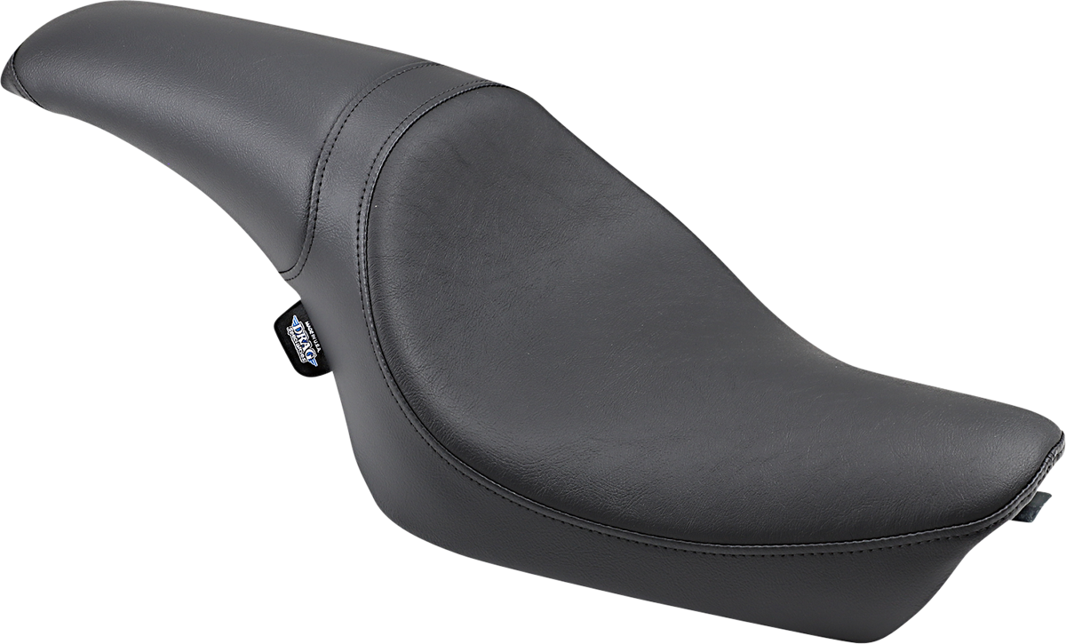 Drag Specialties Predator Seat for Harley XL 2010-2022, smooth black motorcycle seat with sleek design and comfortable padding.