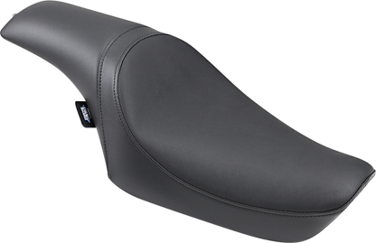 Drag Specialties Predator Seat for Harley XL 1982-2003, black motorcycle seat with textured surface and sleek design.