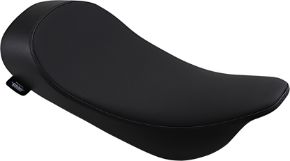 Low solo seat for Harley FLHR by Drag Specialties, vinyl with smooth finish, designed for Harley Davidson motorcycles.