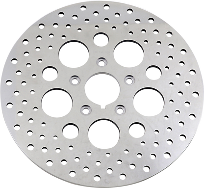 DRAG SPECIALTIES 11.5-inch Front Drilled Brake Rotor for Harley-Davidson 060176ASP-BC648