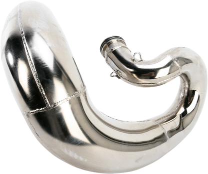 FMF Gnarly Pipe 025131 for 200cc to 500cc 2-stroke off-road motorcycle, showing the exhaust pipe with branding and mounting details.