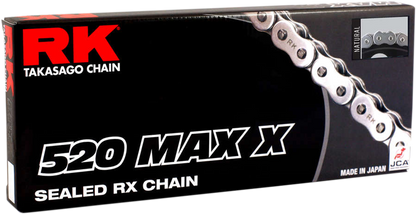 RK Max X Chain 520MAXX-150 – 150-Link Sealed RX-Ring Chain for Heavy-Duty Use