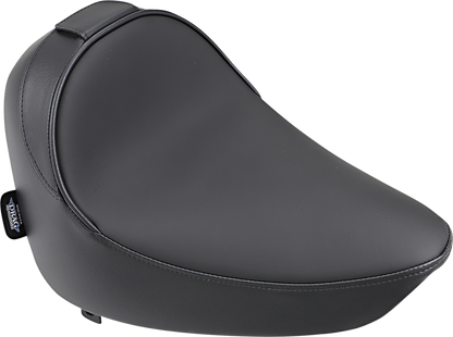 DRAG SPECIALTIES SEATS solo seat with driver backrest for FXST/FLST 1984-1999, smooth finish and cooler surface design.