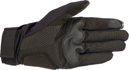 Alpinestars Reef gloves in black and white, 3XL size, featuring protective padding and textured grip for motorcycle riding.