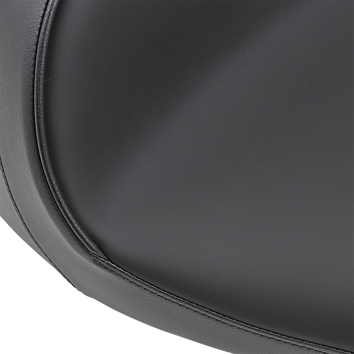 Black solo motorcycle seat with backrest for FXS/FLS 2011-2017 by Drag Specialties Seats, featuring smooth upholstery.