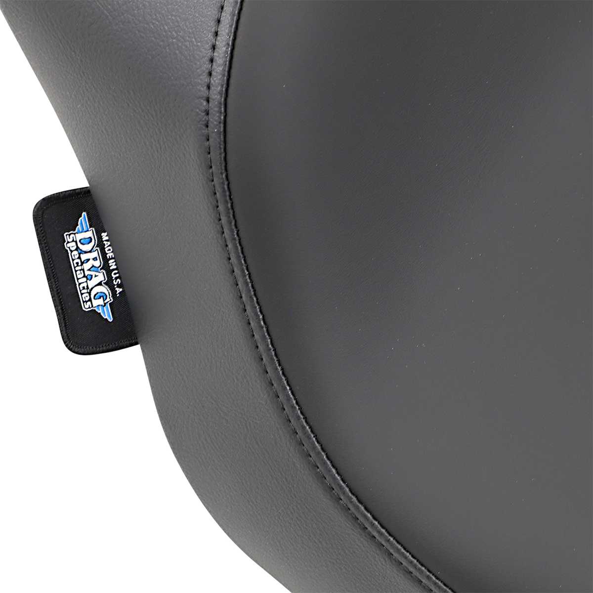 Drag Specialties EZ Mount Solo Seat for FXR motorcycle, featuring durable, comfortable design and sleek black finish.