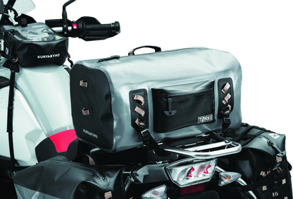 Kuryakyn Torke 35L dry duffle bag in black, waterproof gear storage for powersports, with adjustable straps and durable material.