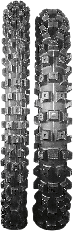 IRC VE-33 Enduro rear tire with 100/100-18 size, designed for cross-country and enduro racing, shown mounted on a motorcycle wheel