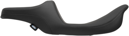 Drag Specialties Predator III seat for Harley-Davidson FL, smooth finish, narrow front design, motorcycle seat for 2008-2023.