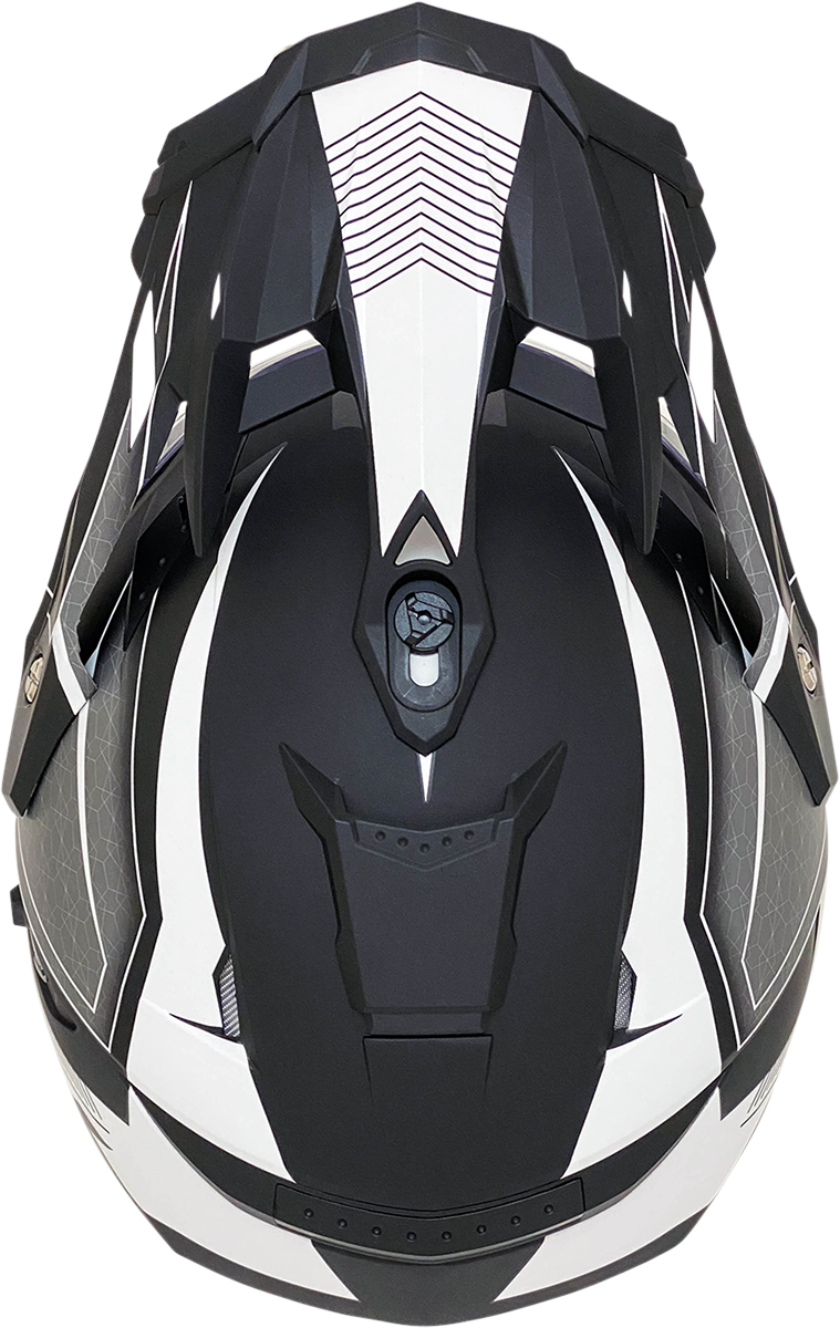 Matte black AFX FX-41 motorcycle helmet with small size, designed by Bill's Exhausts, featuring a sleek, aerodynamic shape.