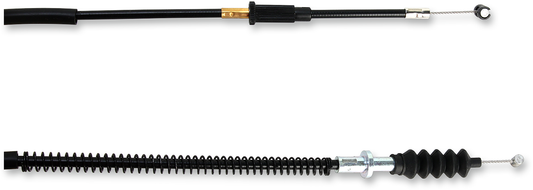 Black vinyl clutch cable for Kawasaki motorcycles, designed by MOOSE OFFROAD, featuring durable construction and precise fit.