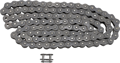 RK M420 standard chain with 124 links, heavy-duty alloy steel drive chain, designed for durability and reliable bike performance.
