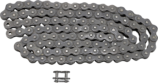 RK M420 standard chain with 124 links, heavy-duty alloy steel drive chain, designed for durability and reliable bike performance.