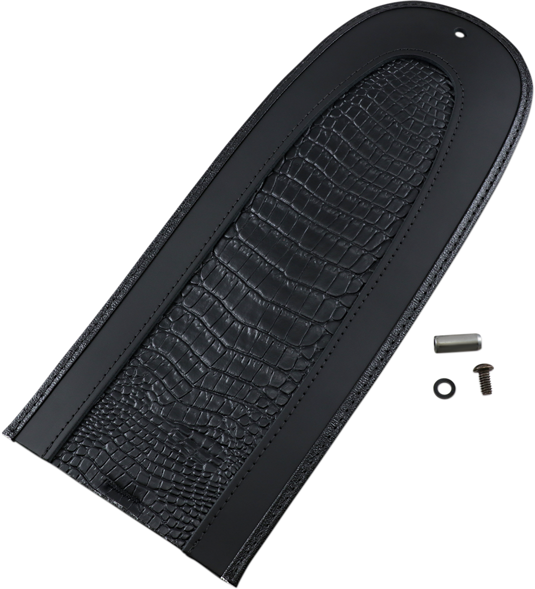 Drag Specialties Seats fender skin with embossed faux gator leather center for motorcycle, part 1405-0148.