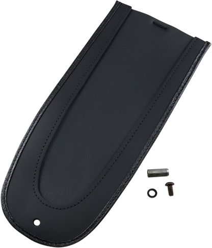 Drag Specialties Seats fender skin with leather centers and vinyl finish, designed for motorcycle seat customization.