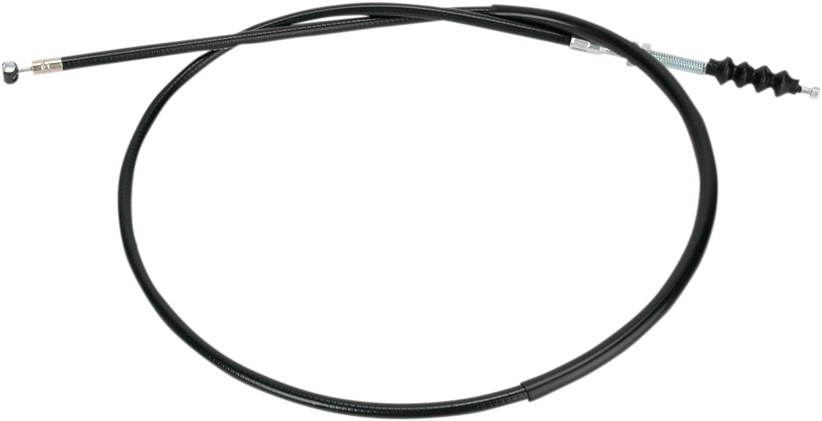 Parts Unlimited black vinyl brake cable for Honda motorcycles, showing the flexible cable with protective vinyl coating.