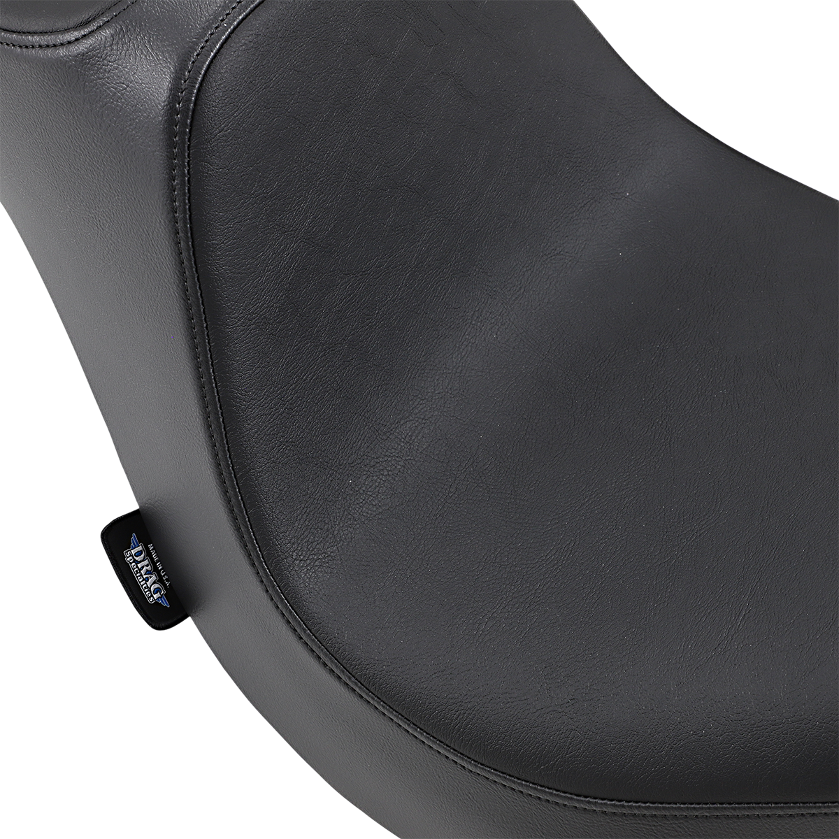Black Predator III motorcycle seat for Harley FXBR/S '18-'22 by Drag Specialties, with smooth finish and ergonomic design.