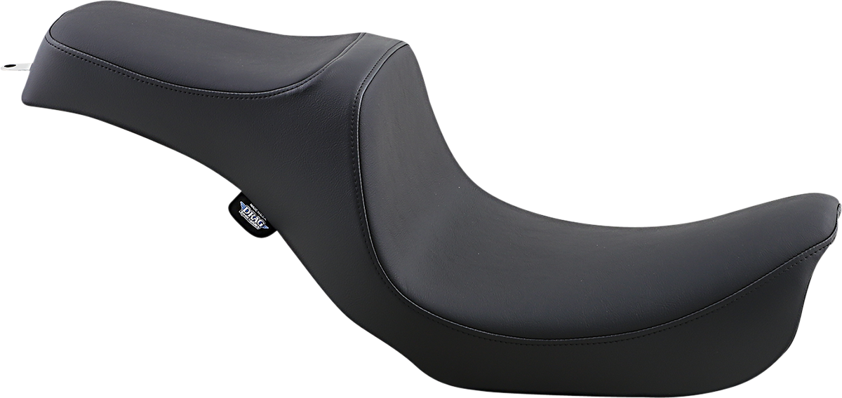 Black Drag Specialties Predator III motorcycle seat for FXD/FLD models, smooth design, fits 2006-2017 Harley-Davidson bikes.