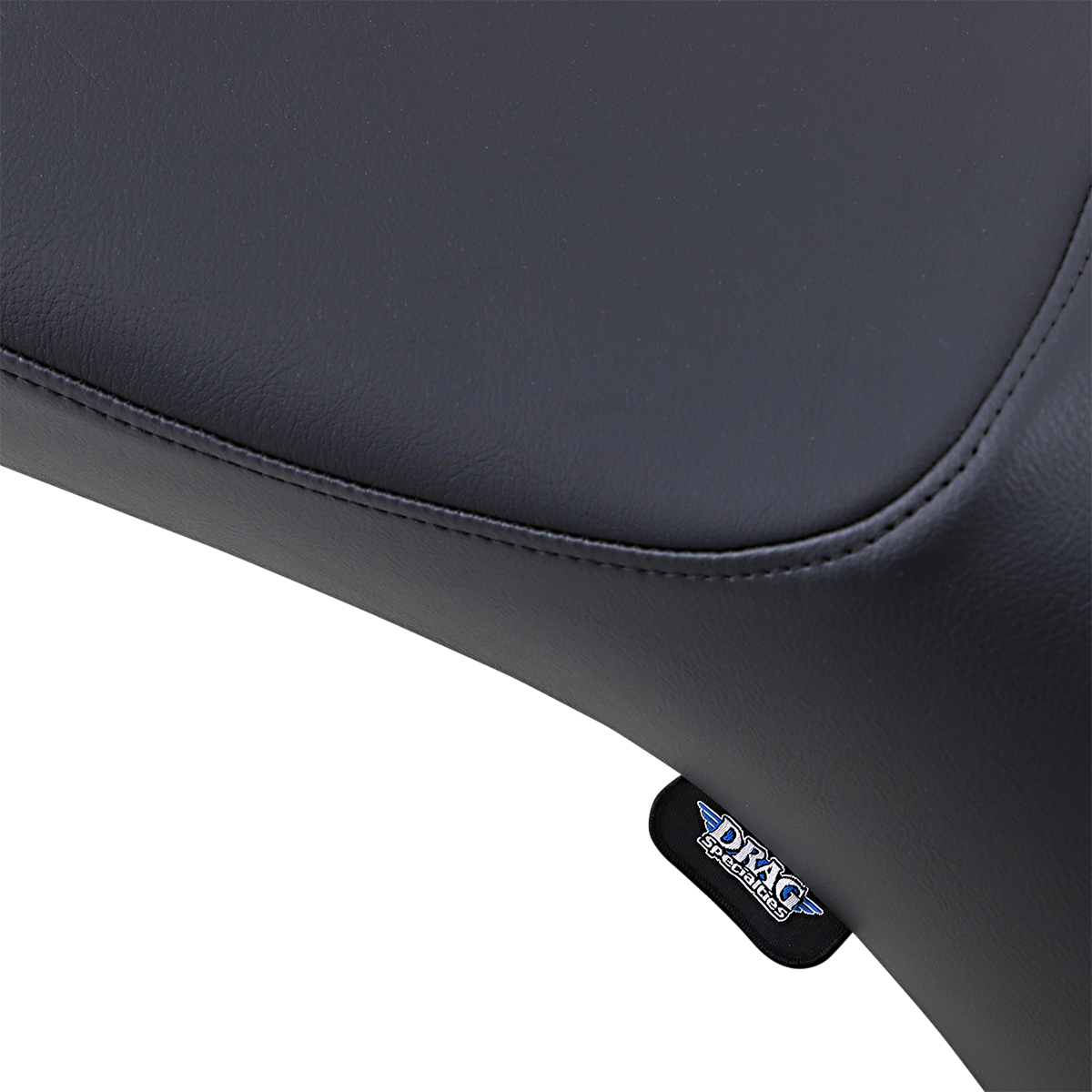 Black Predator III motorcycle seat by Drag Specialties for FXD/FLD models, smooth black design, part #0803-0601.
