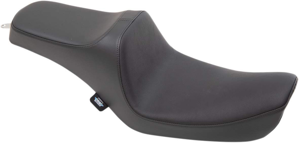 Black Predator III motorcycle seat by Drag Specialties for Harley FXD 1996-2003, smooth black finish, part number 0803-0651.