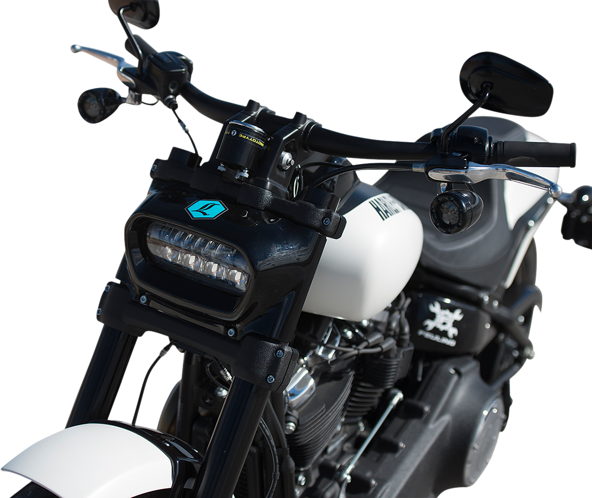 Legend Suspension Axeo43 43mm inverted front end suspension system with twin cartridge set for high-performance motorcycle handling.