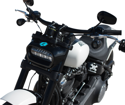 Legend Suspension Axeo43 43mm inverted front end suspension system with twin cartridge set for high-performance motorcycle handling.