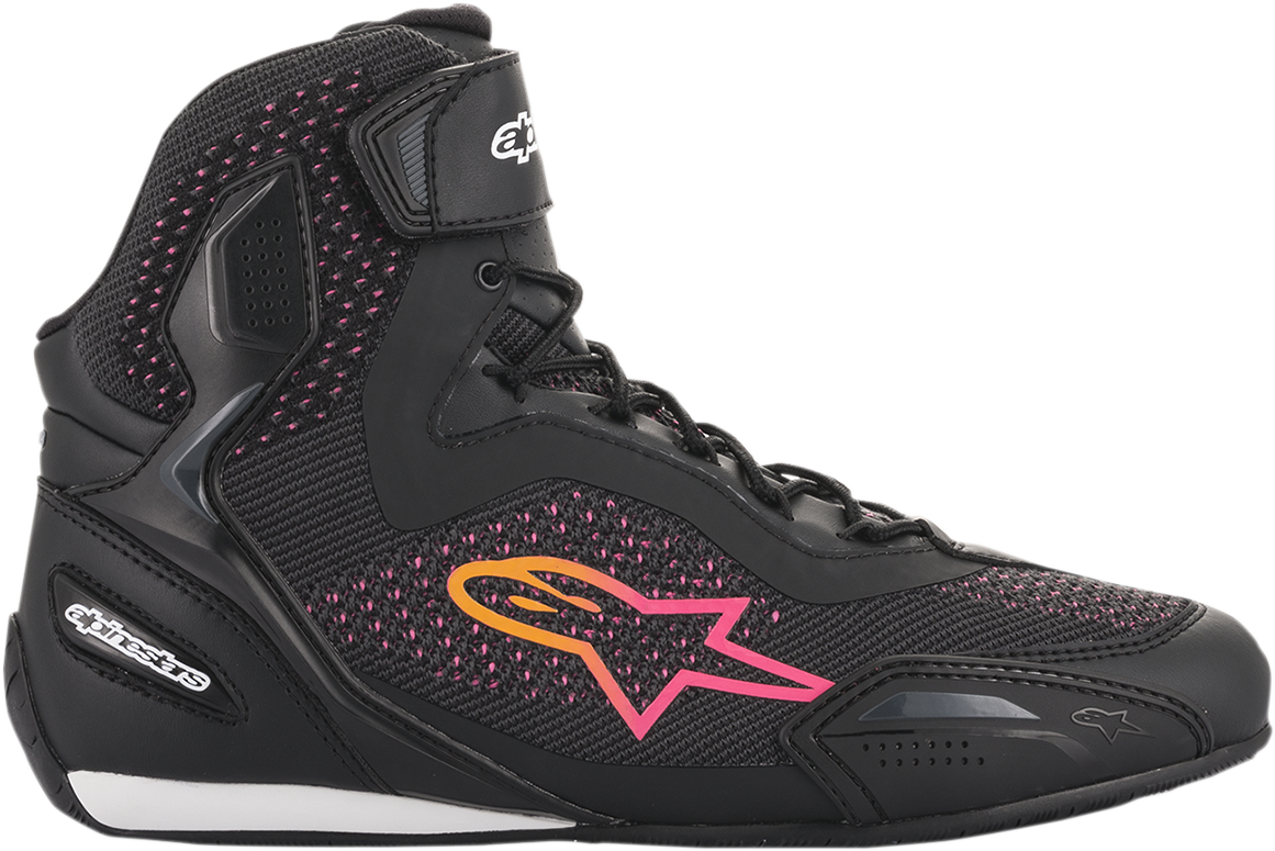 ALPINESTARS, Alpinestars Stella Faster-3 Rideknit Shoes – Women’s Streetwear Sneakers in Black, Yellow & Pink, US 6.5 / EU 38