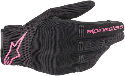 Alpinestars Stella Copper black and fuchsia motorcycle gloves for women, large size, urban riding protection.