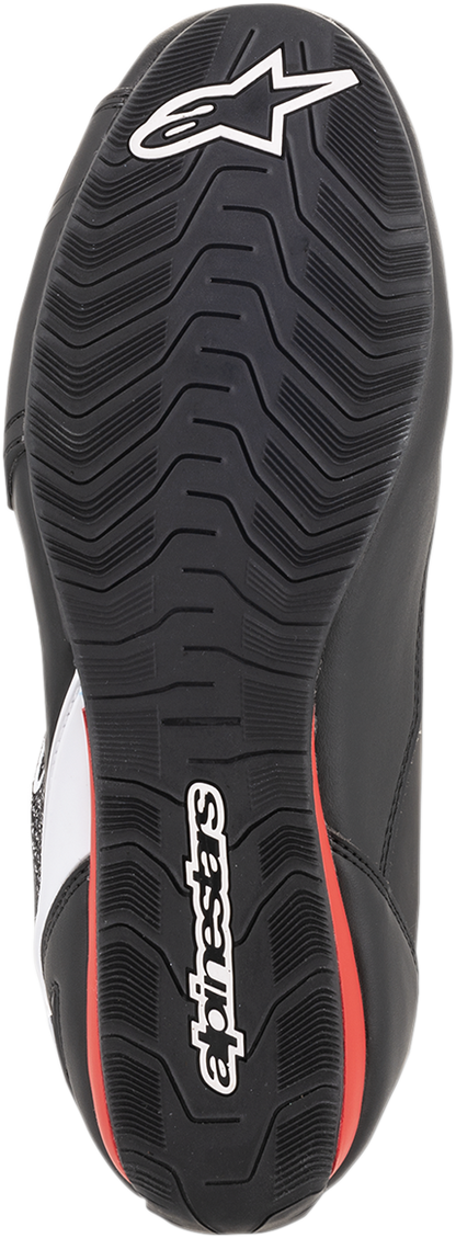 Alpinestars Faster-3 Rideknit® lightweight road racing shoes in US 13 / EU 47, featuring sleek design and breathable material.