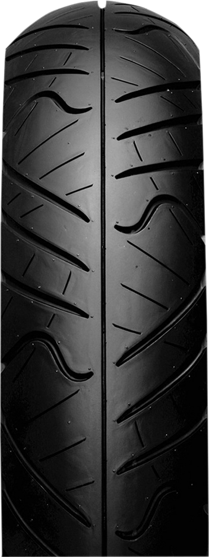 IRC RX-01 front motorcycle tire 110/70-17 with tread pattern designed for superior road performance.