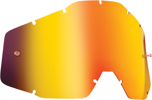FMF PowerBomb lens F-59006-00003 with red mirror and smoke finish, showcasing its sleek design and reflective surface.