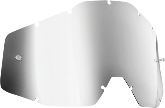 FMF PowerBomb/PowerCore Silver Mirror lens F-59006-00004 with reflective silver coating, designed for motorcycle or eyewear use