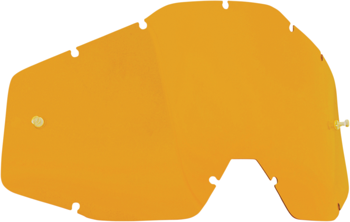 FMF PowerBomb Persimmon lens F-59005-00004 with anti-fog and UV protection, showing the lens surface and branding details.