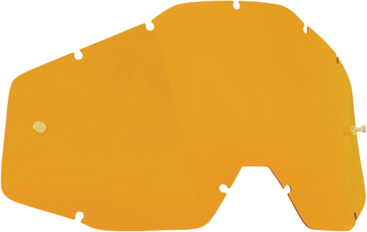 FMF PowerBomb Persimmon lens F-59005-00004 with anti-fog and UV protection, showing the lens surface and branding details.