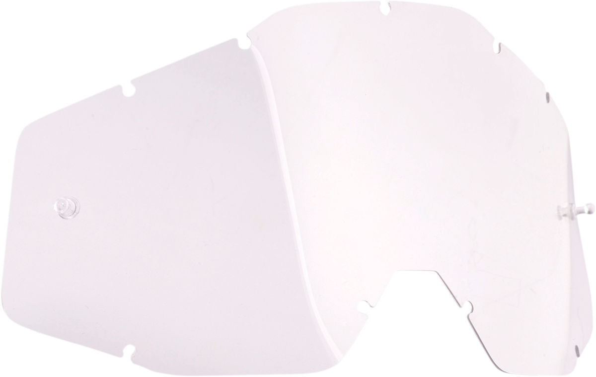 FMF PowerBomb PowerCore lens in clear for F-59005-00001, showing the transparent protective glass with branding details.