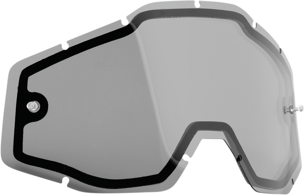 FMF PowerBomb/PowerCore dual pane smoke lens for motorcycle exhaust system, part number F-59007-00002, shown on a white background.