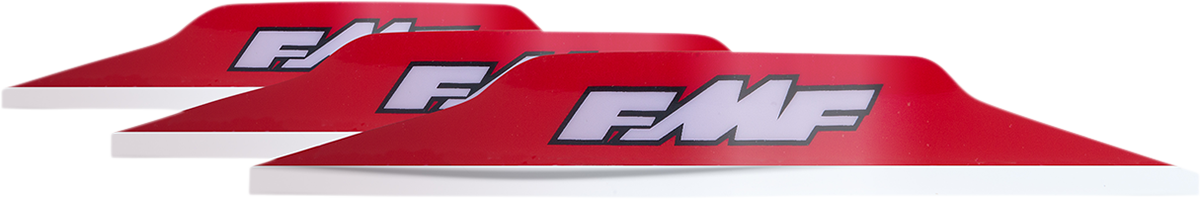 FMF Youth PowerBomb Film System Mud-Flap Kit 3-pack with durable mud flaps featuring FMF branding, designed for off-road bikes.
