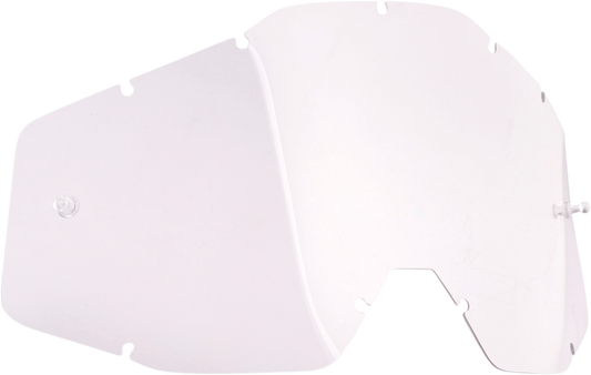 FMF PowerBomb Youth Lens clear lens for goggles, offering UV protection and optimal vision, shown in the image.