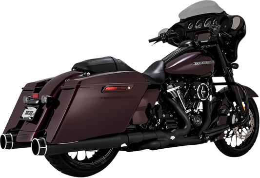 Vance & Hines 4-1/2 inch Torquer Slip-On Mufflers with machine cut finish for motorcycle exhaust system