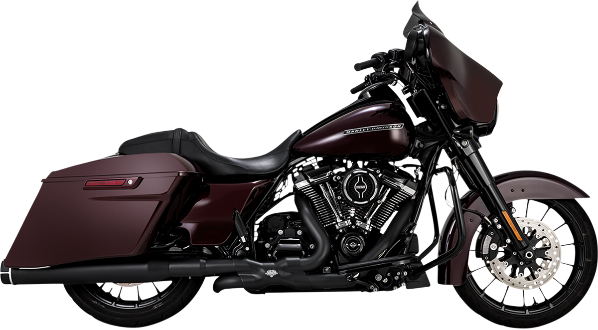 Vance & Hines 4-1/2" Torquer Slip-On Mufflers with machine cut finish for Harley Davidson motorcycles