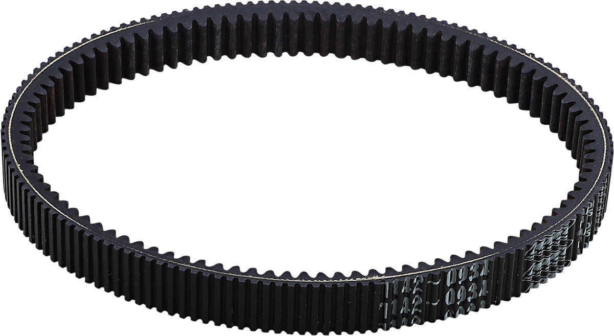 Moose Offroad drive belt for CF Moto 47-7153, black rubber ATV and off-road vehicle replacement belt, shown in close-up.