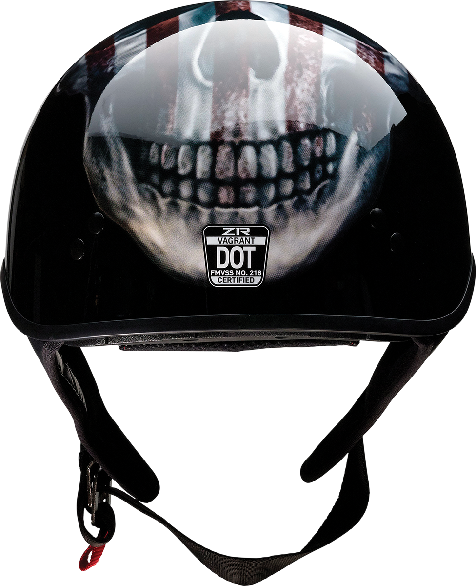 Z1R, Z1R Vagrant Helmet USA Skull Black Medium - Part 0103-1309