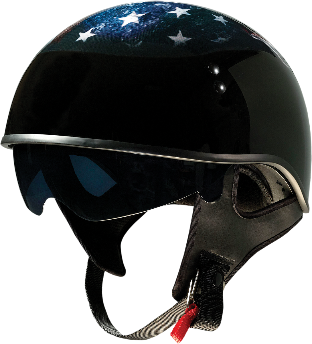 Z1R, Z1R Vagrant Helmet USA Skull Black Medium - Part 0103-1309