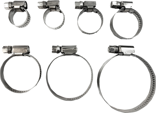 PARTS UNLIMITED Hose Clamps T03-6251-10, 8-12 mm size, corrosion-resistant 316 stainless steel, 10-pack for secure hose connections