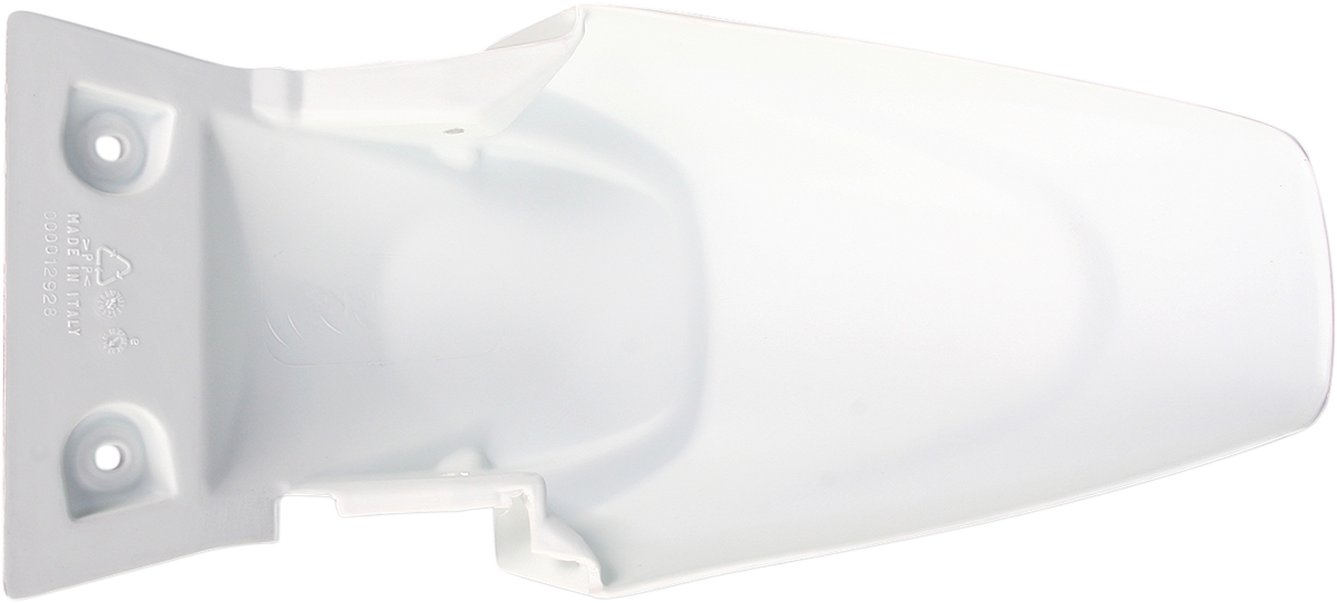 Acerbis rear fender in white for Kawasaki KLX110, compatible with 2010-2017 models, designed for motorcycle body protection.
