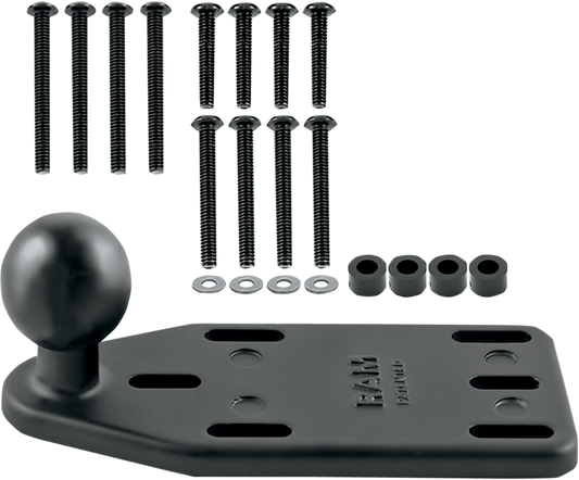 Bill's Exhausts RAM MOUNTS Ball Mount Reservoir Cover Base for engine applications, shown in a close-up view with mounting details.