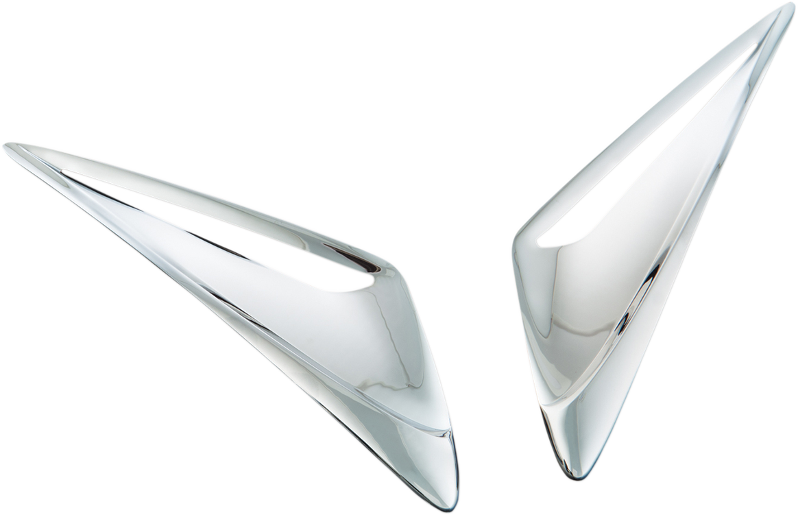 Chrome windshield vent accent for 1976 A4 engine by Bill's Exhausts, showcasing shiny chrome finish and sleek design.