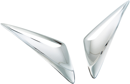 Chrome windshield vent accent for 1976 A4 engine by Bill's Exhausts, showcasing shiny chrome finish and sleek design.