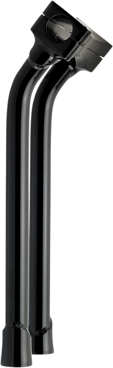 Black BILTWELL Murdock oversize motorcycle handlebars with pullback, 14-inch width, designed for custom bike handlebars.