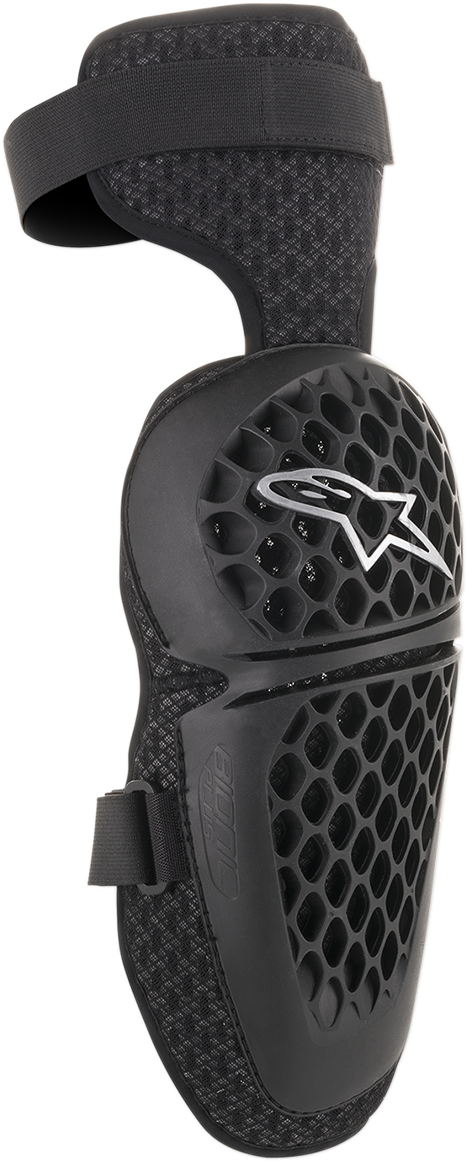 Alpinestars Youth Bionic Plus knee protectors in L/XL size, featuring durable bionic armor for motorcycle riding safety.
